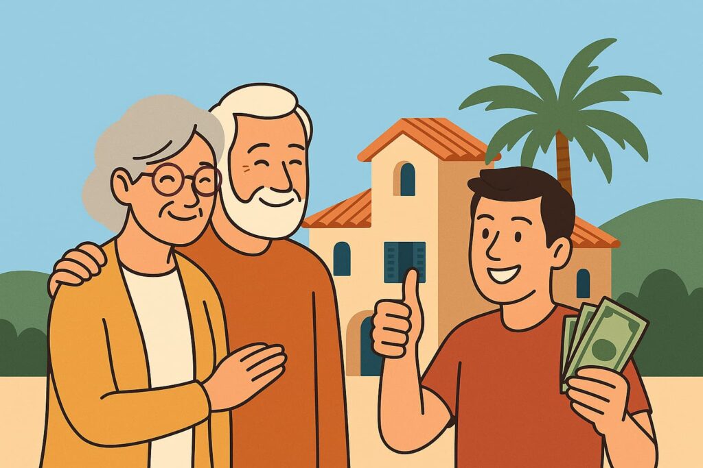 Un jeune investisseur reçoit de l'argent de ses grands-parents pour acheter un bien immobilier en Espagne
